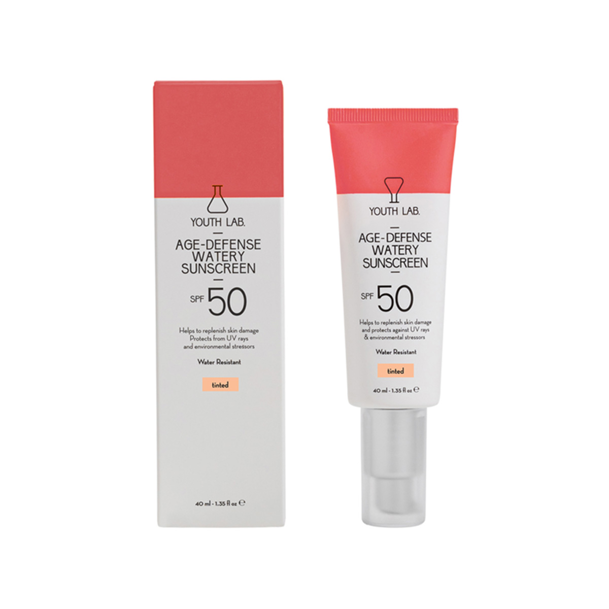 Youth Lab - Age-Defense Watery Sunscreen SPF 50 Tinted - 40 ML