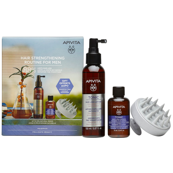 Apivita – Hair Strengthening Routine for Men Set