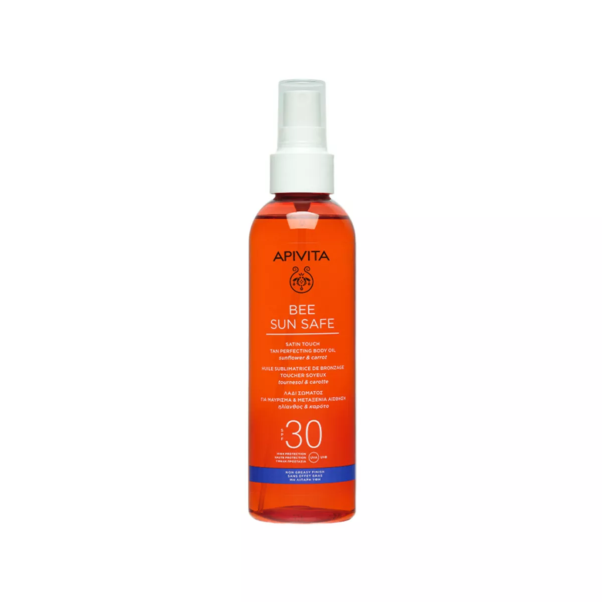 Apivita - Bee Sun Safe Satin Touch Tan Perfecting Body Oil SPF30 - 200 ML
