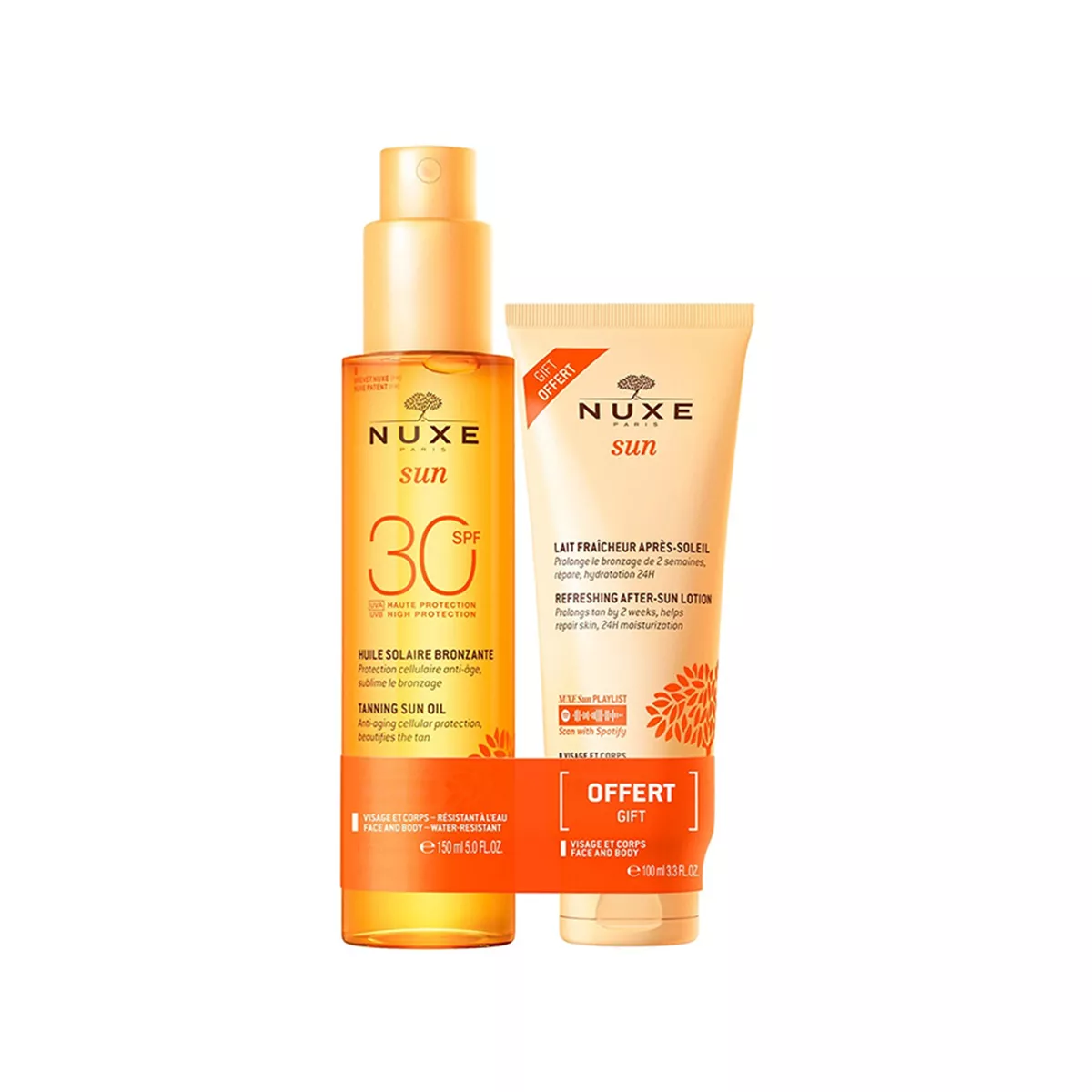 Nuxe - Tanning Sun Oil Duo SPF30 and After-Sun Refreshing Lotion - Set